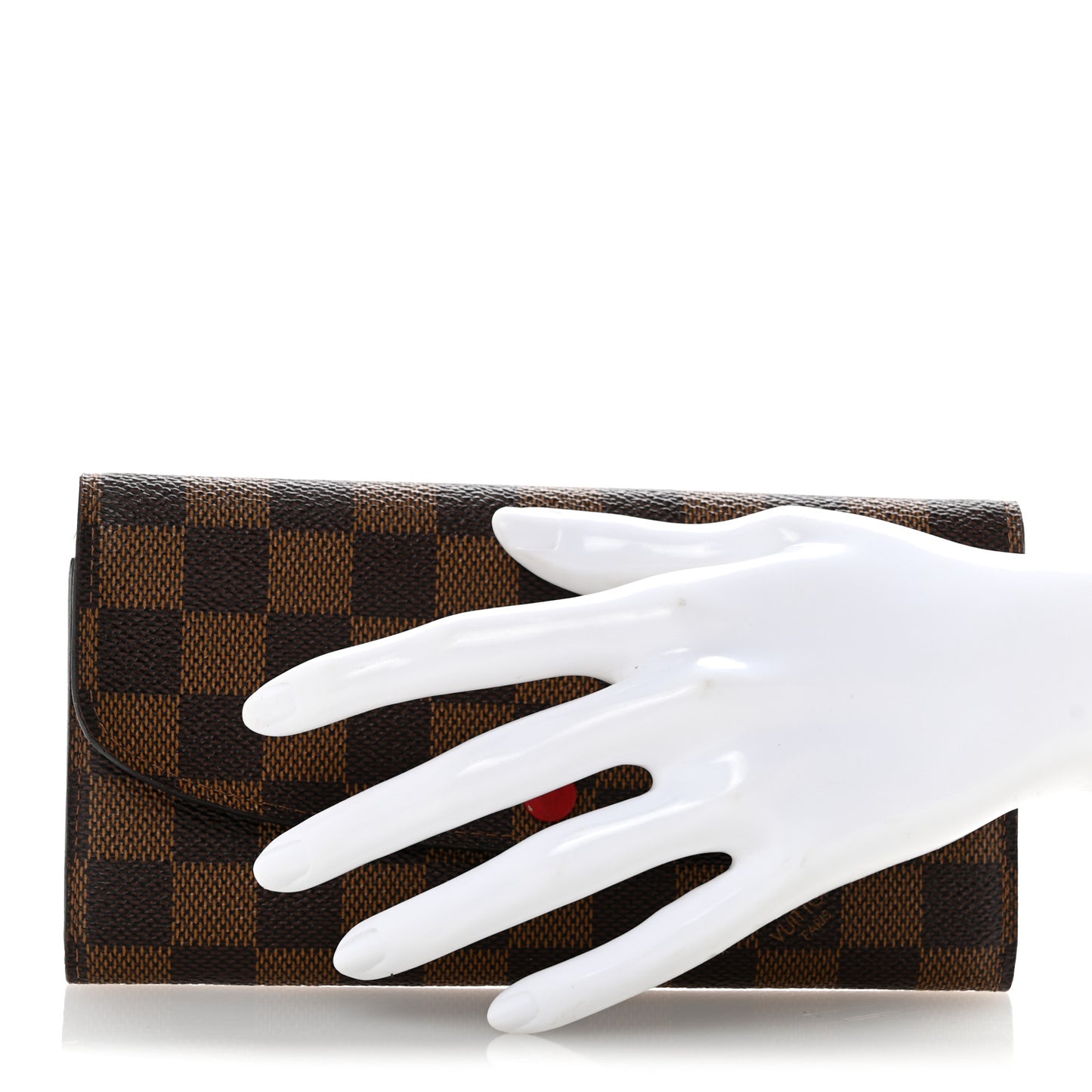 Damier Ebene Emilie Wallet Red
