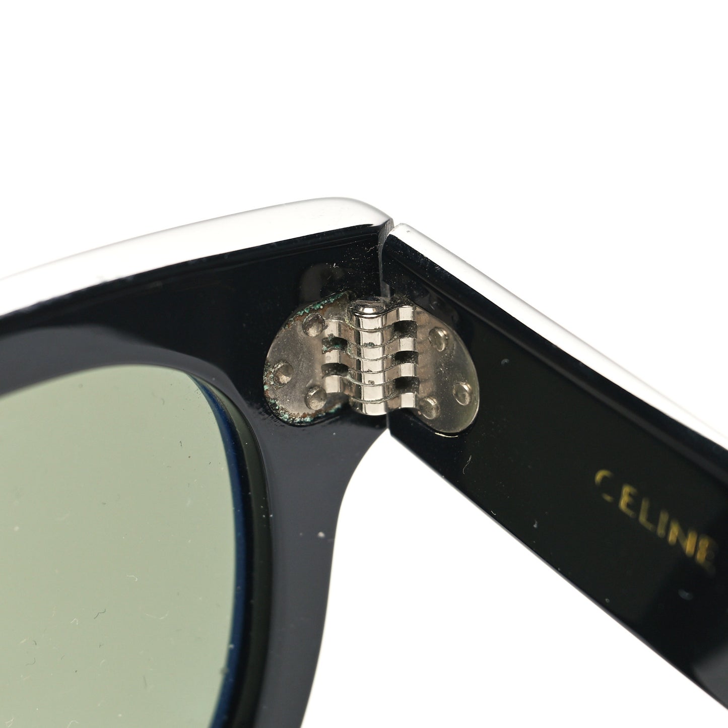 Acetate Studded Mineral Round Sunglasses CL40031N Black