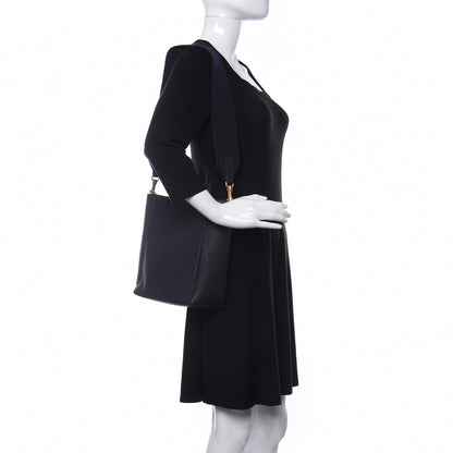 Celine Soft Grained Calfskin Small Sangle Bucket Bag Navy 2 of 9