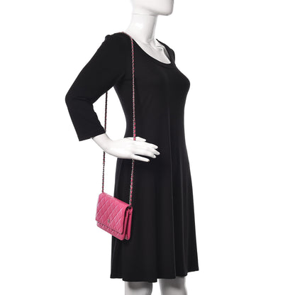 Chanel Caviar Quilted Wallet on Chain WOC Pink 2 of 13