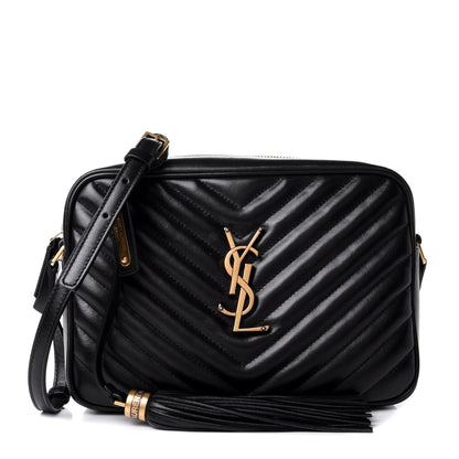 Saint Laurent Calfskin Matelasse Monogram Lou Camera Bag Black 1 of 5