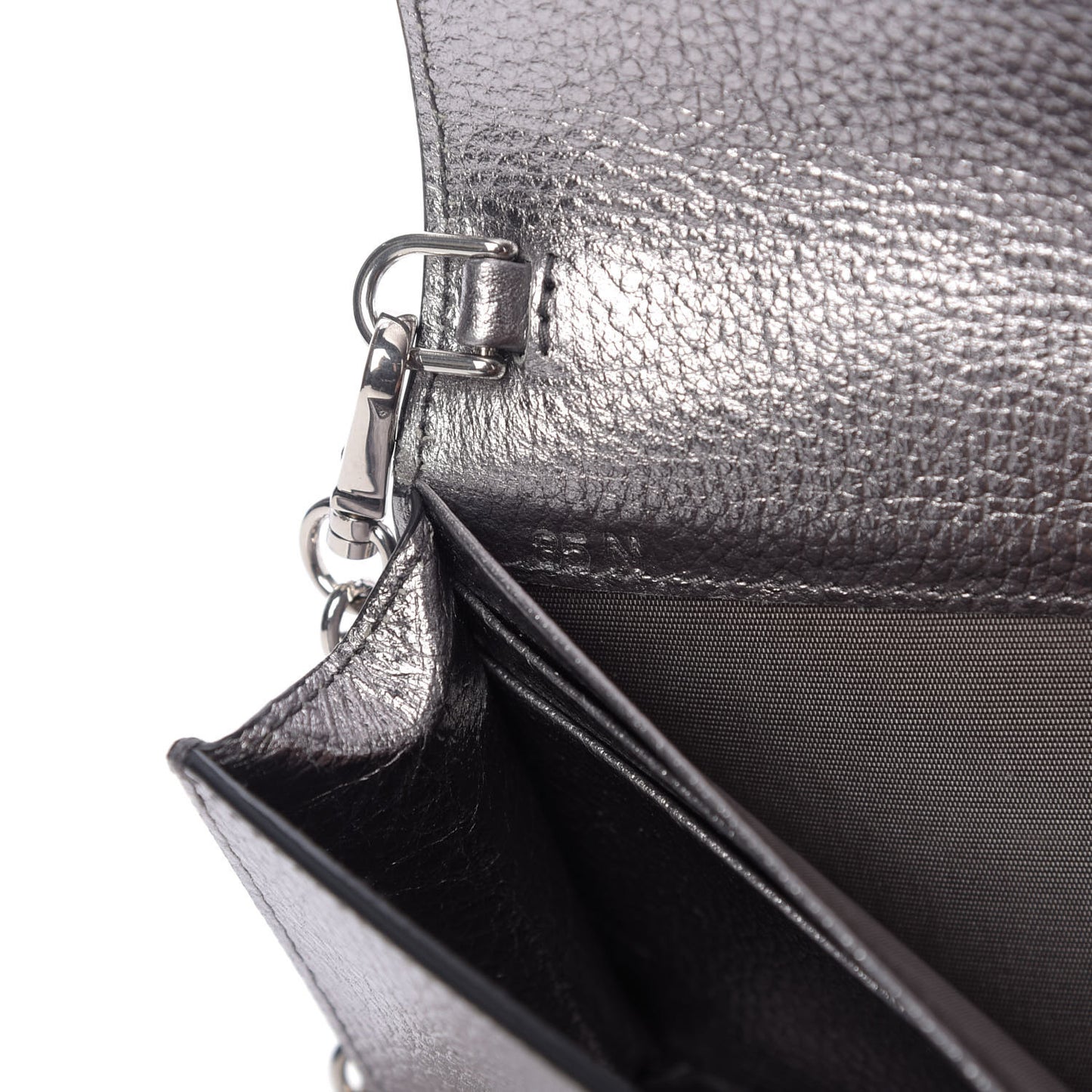 Vitello Daino Chain Wallet Cromo
