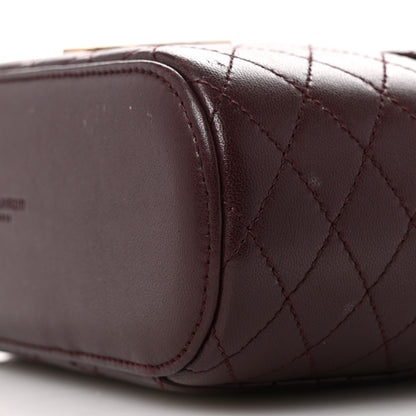 Saint Laurent Lambskin Quilted Mini Gaby Vanity Case Rouge Cabernet 9 of 12