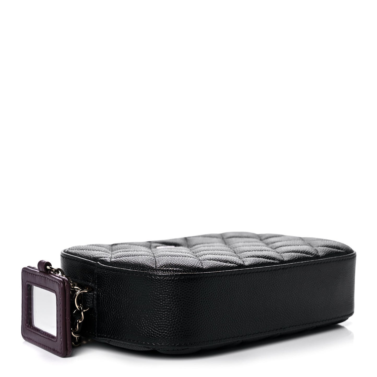 Caviar Quilted Vanity With Chain Black
