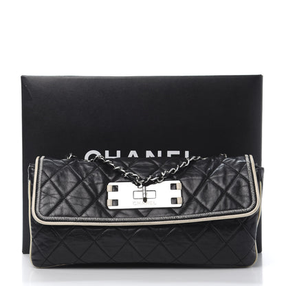 Chanel Lambskin East West Mademoiselle Flap Black 12 of 12