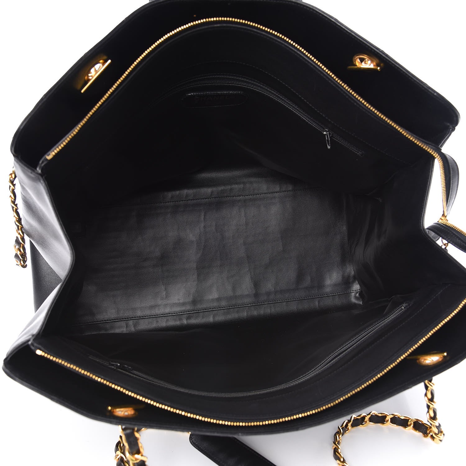 Chanel Calfskin Stitched XL Weekender Black 5 of 11