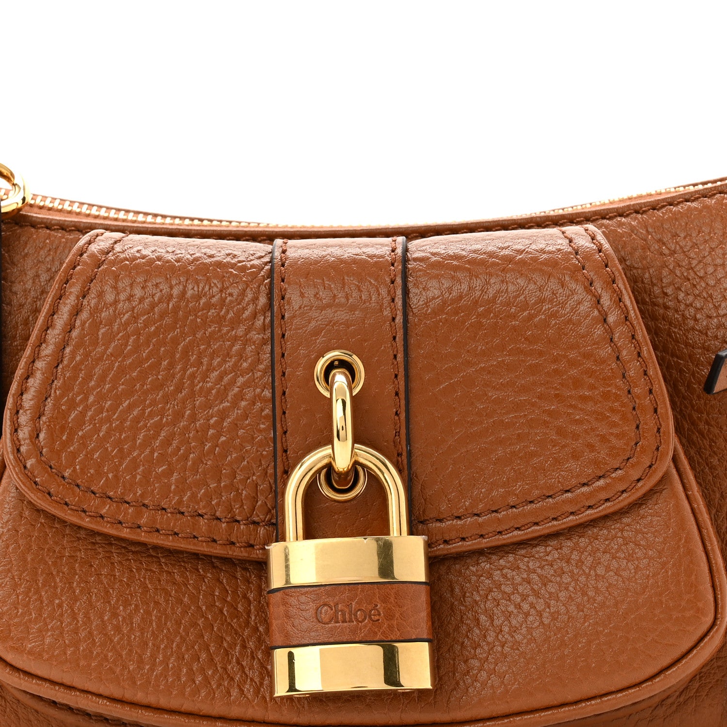 Chloe Grained Calfskin The 99 Shoulder Bag Clay Brown 8 of 10