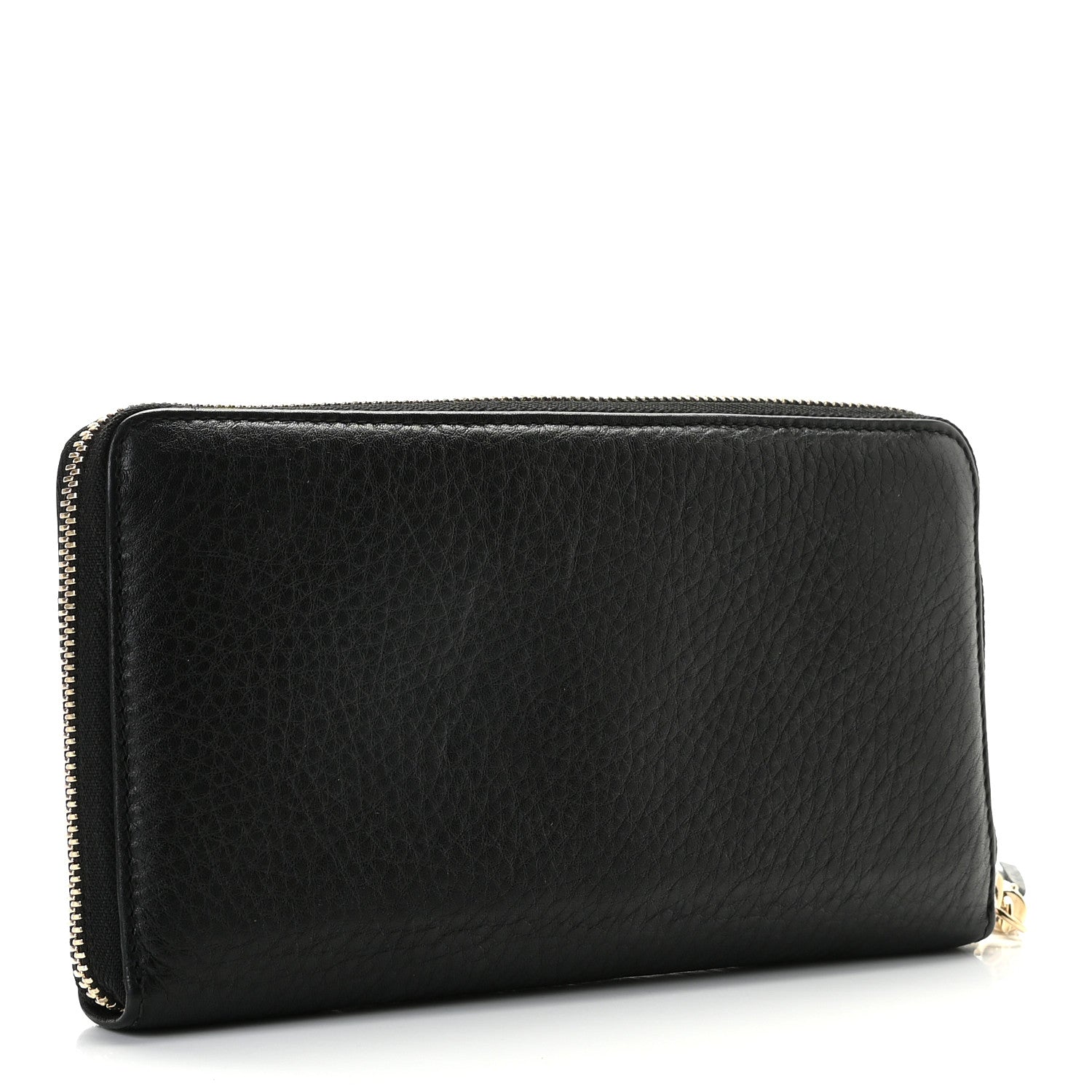 Gucci Pebbled Calfskin Soho Zip Around Wallet Black 3 of 7
