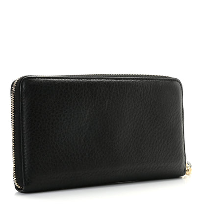 Gucci Pebbled Calfskin Soho Zip Around Wallet Black 3 of 7