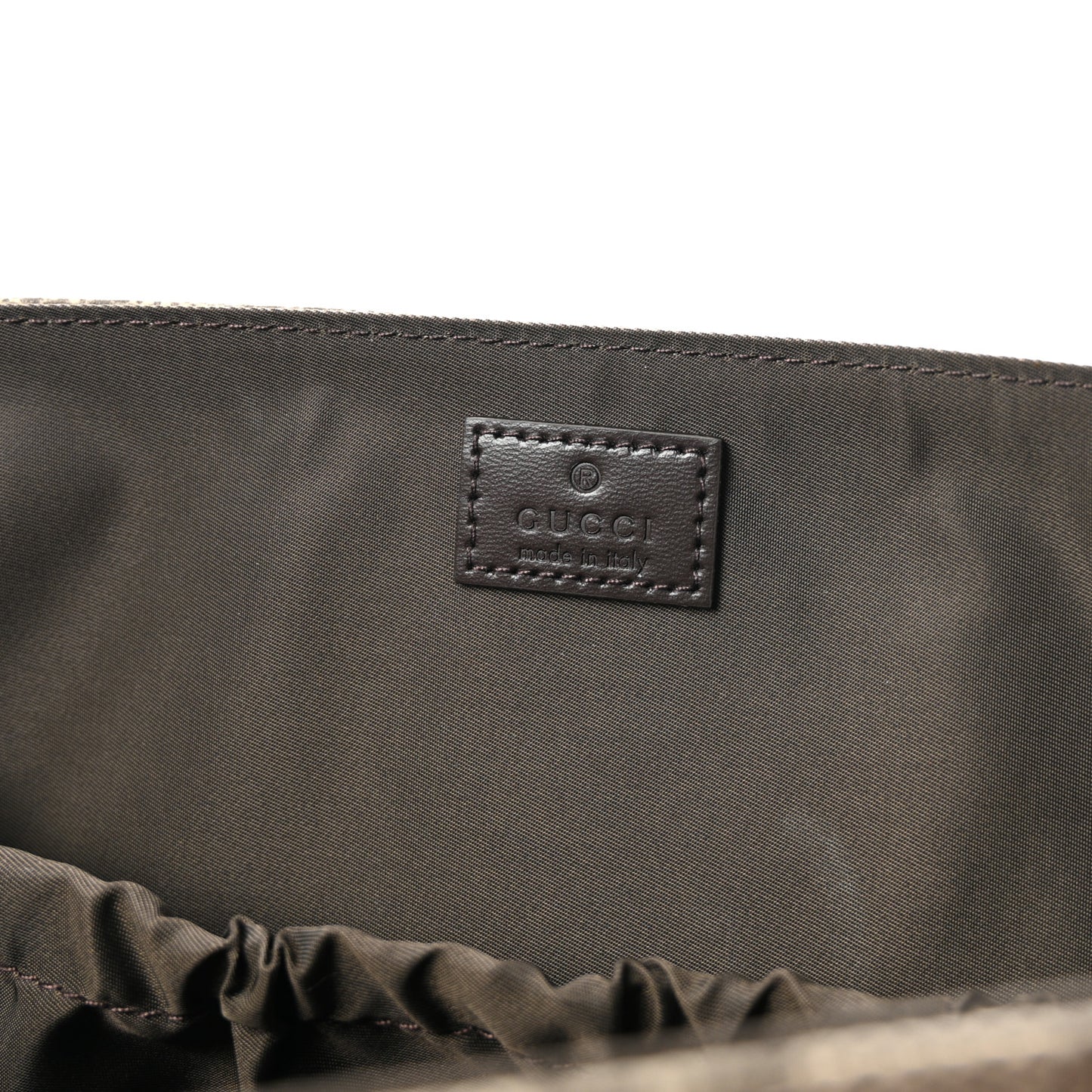 GG Plus Monogram Messenger Diaper Bag Dark Brown