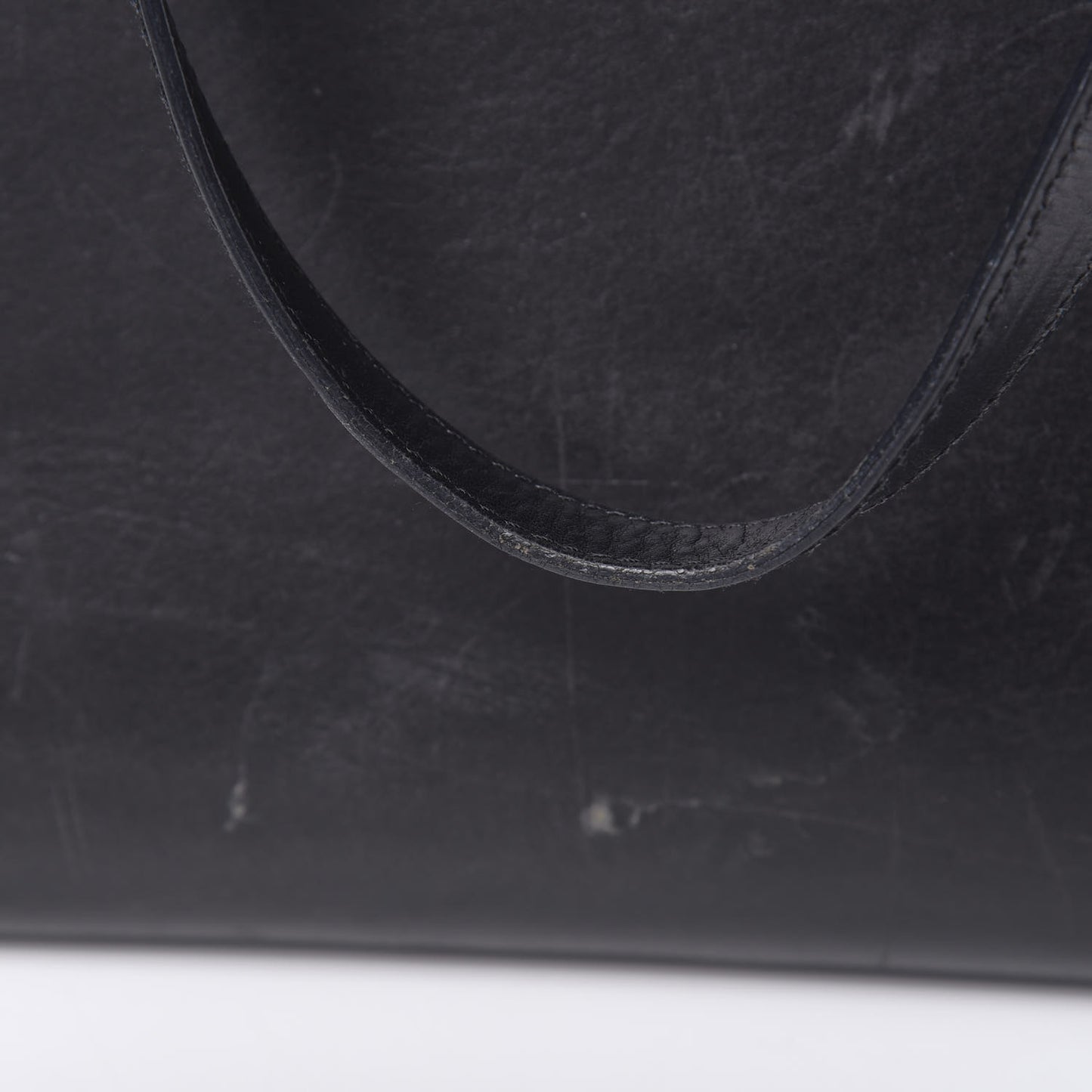 Calfskin Large Shopping Tote Black Royal