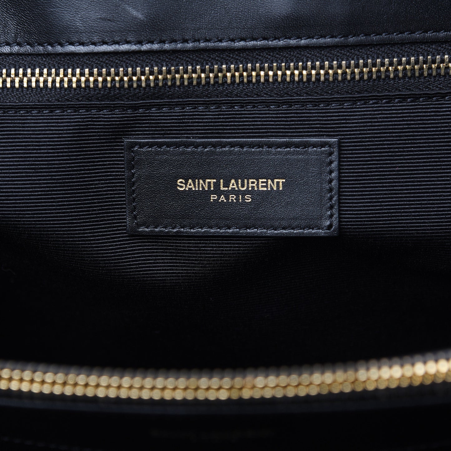 Calfskin Classic Monogram Shopping Bag Black