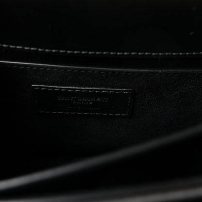 Saint Laurent Calfskin Medium Monogram Sunset Black 6 of 9