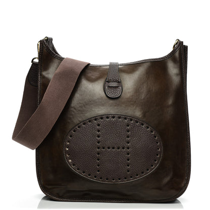 Hermes Fjord Amazonia Evelyne GM Marron Fonce 1 of 12