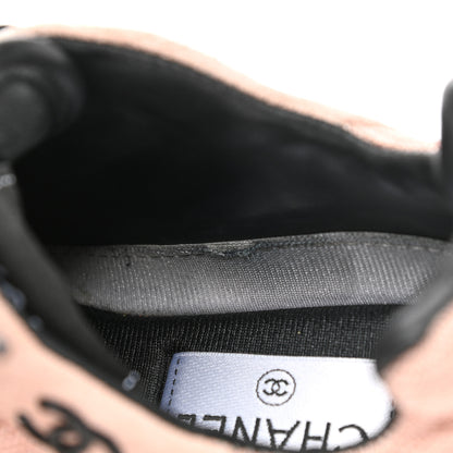 Chanel Mesh Suede Calfskin Quilted Sneakers 39 Pink Beige 10 of 11