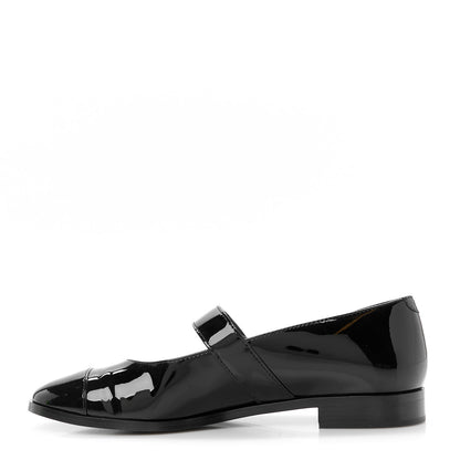 Chanel Patent Calfskin Mary Janes Flats 39 Black 1 of 12