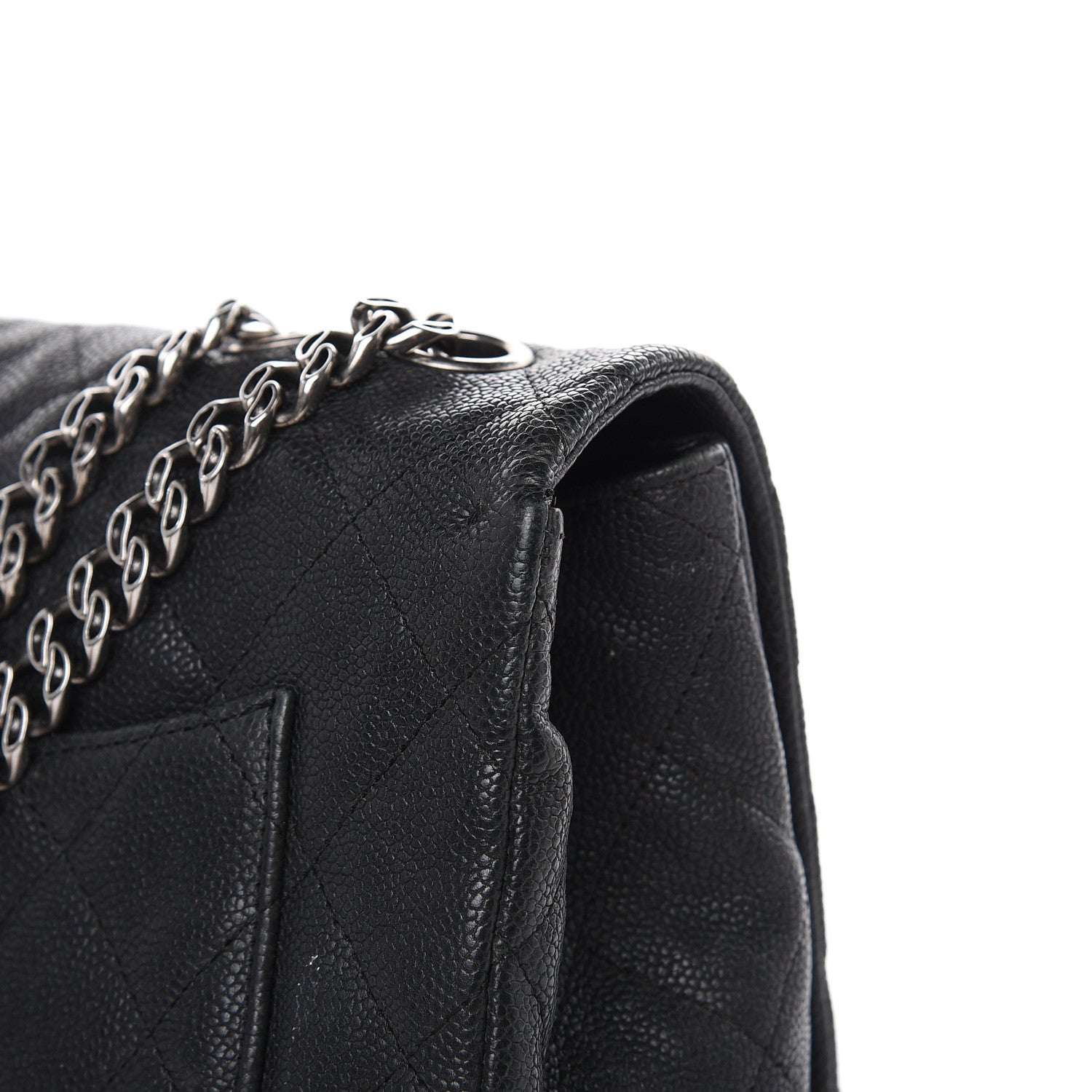 Chanel Washed Caviar Quilted 2.55 Reissue 227 Bijoux Chain Flap Black 11 of 15