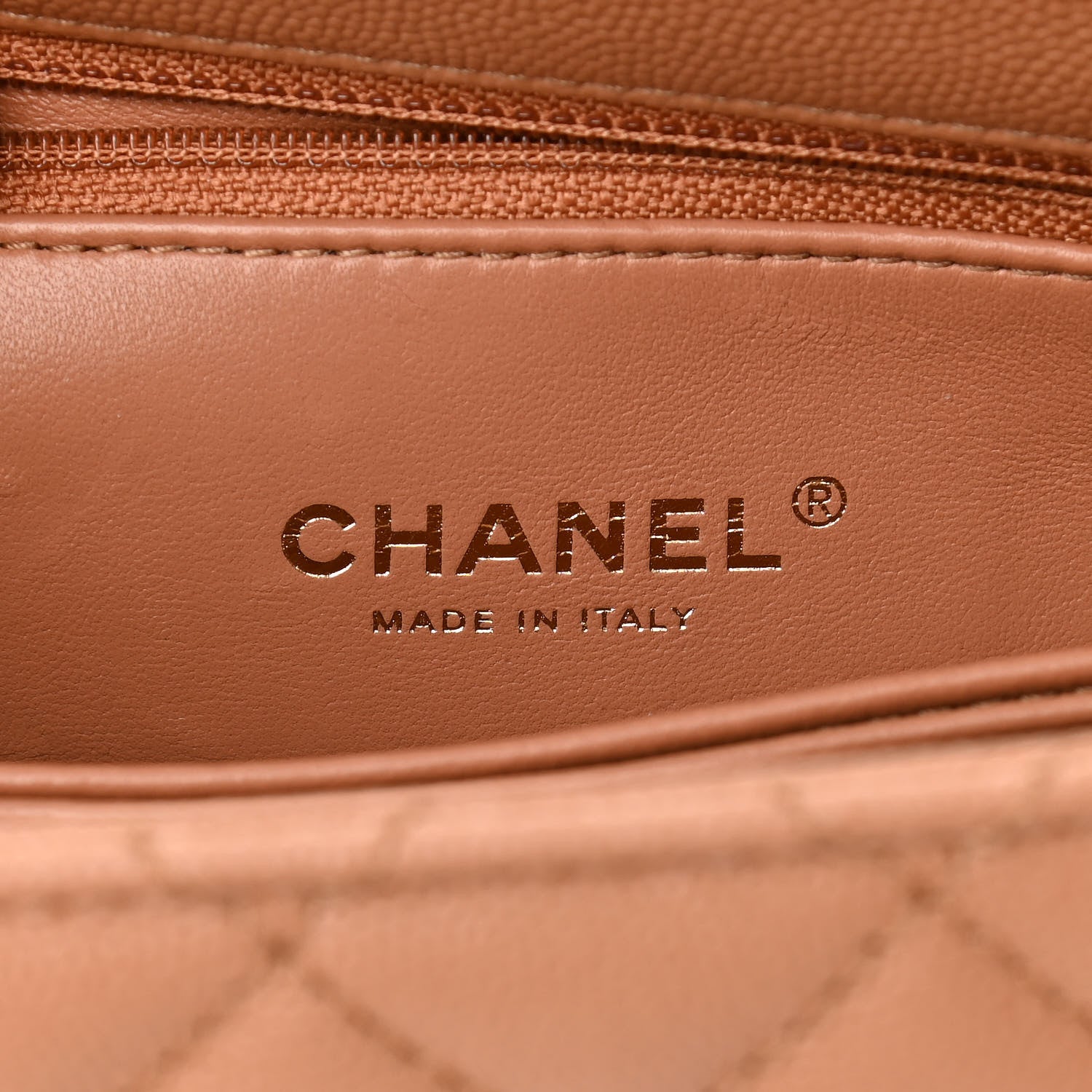 Chanel Caviar Quilted Lizard Embossed Mini Coco Handle Flap Brown 6 of 11