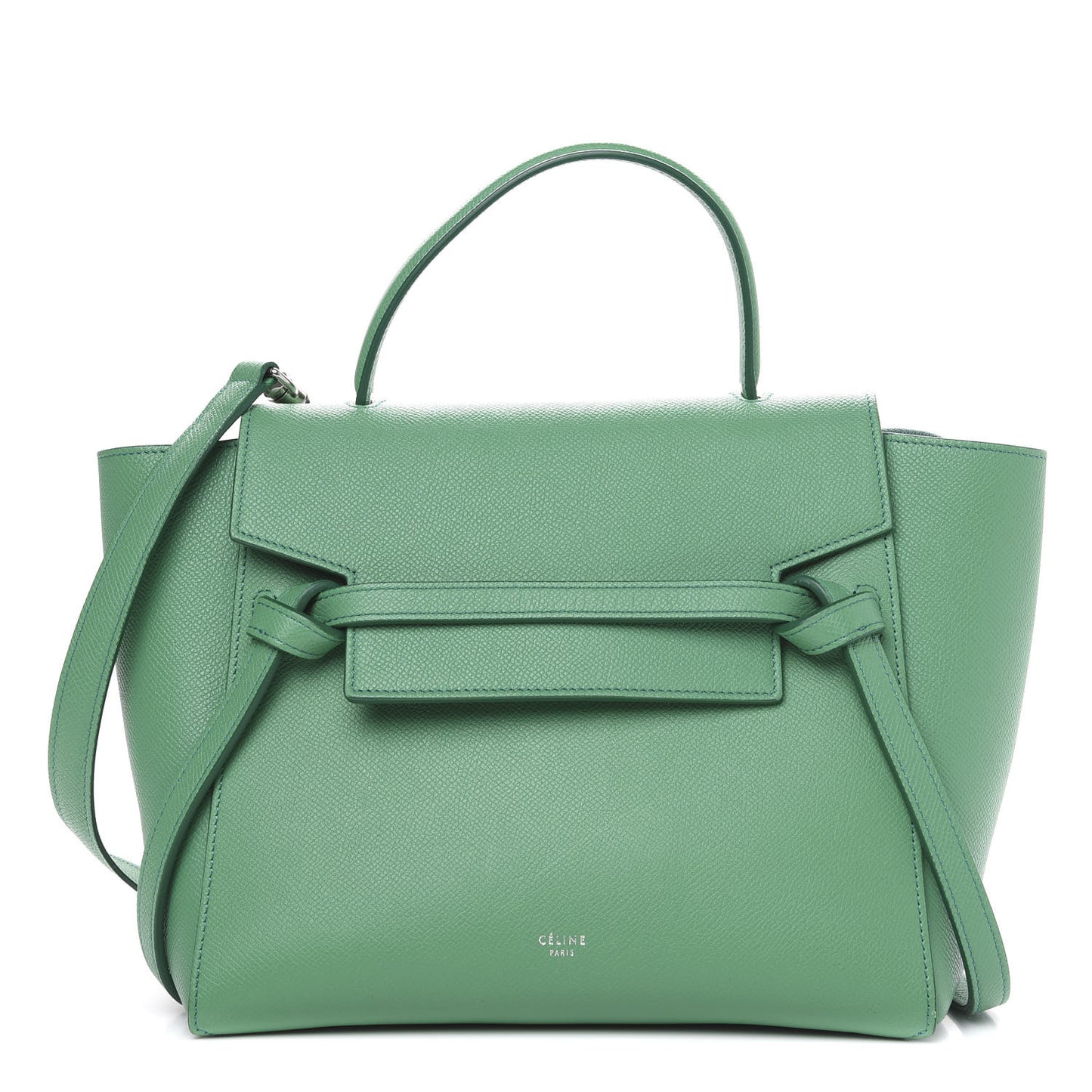 Grained Calfskin Micro Belt Bag Pop Green