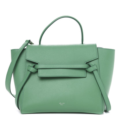 Celine Grained Calfskin Micro Belt Bag Pop Green 1 of 9