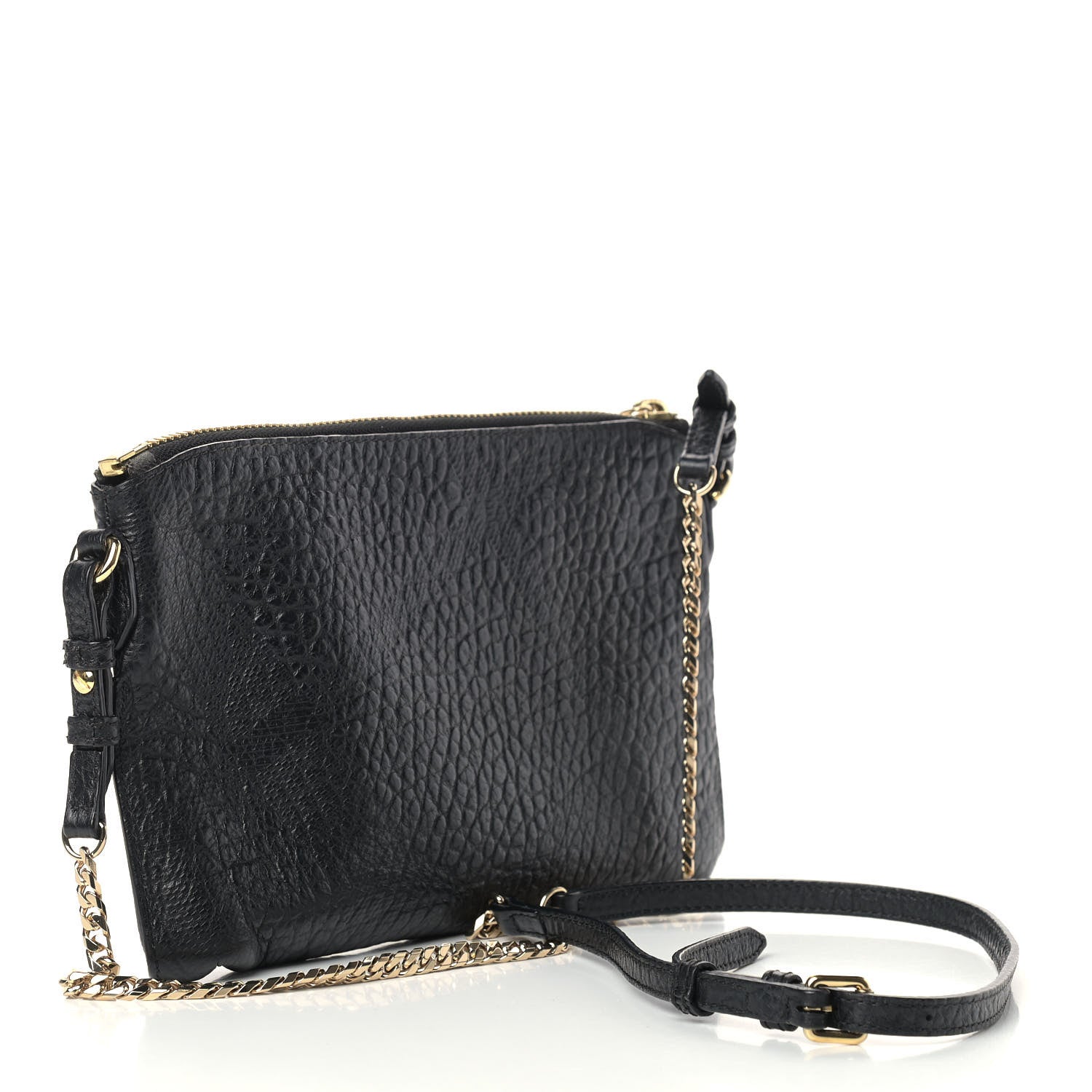 Burberry Signature Grain Calfskin Crossbody Bag Black 3 of 14
