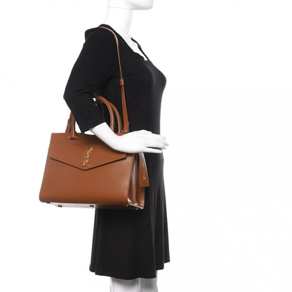 Saint Laurent Grain De Poudre Medium Uptown Tote Brick 2 of 10