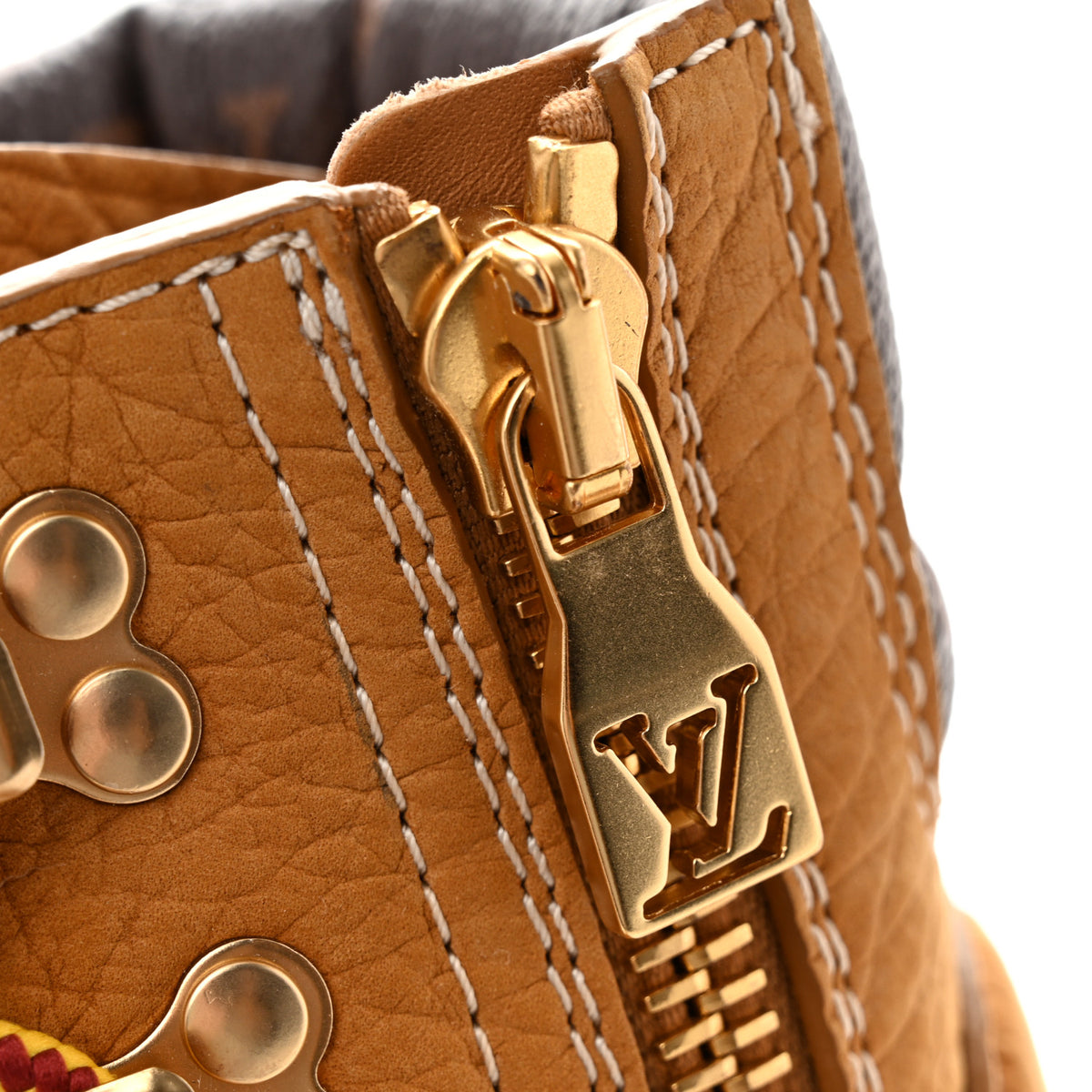 X TIMBERLAND Grained Calfskin Monogram Mens Ranger Boots 8.5 Wheat
