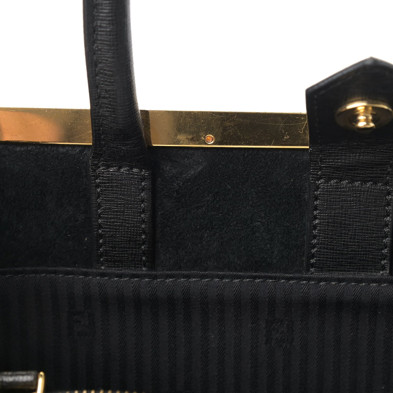Fendi Vitello Elite Regular 2Jours Tote Black 17 of 18