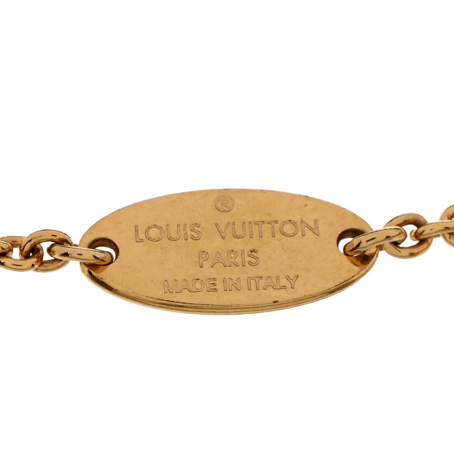 Metal Crystal LV Iconic Bracelet Gold