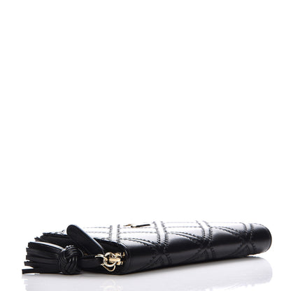 Chanel Lambskin Quilted Medium Zip Around Wallet Black 4 of 9