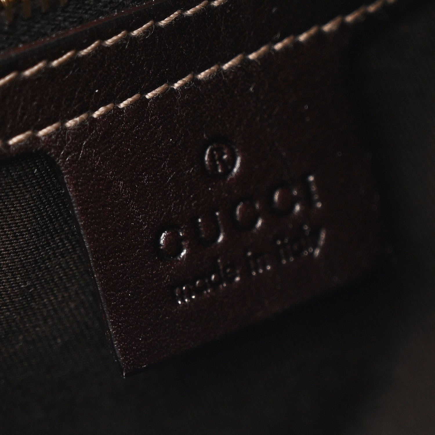 Gucci Calfskin Creole Hobo Chocolate 6 of 10