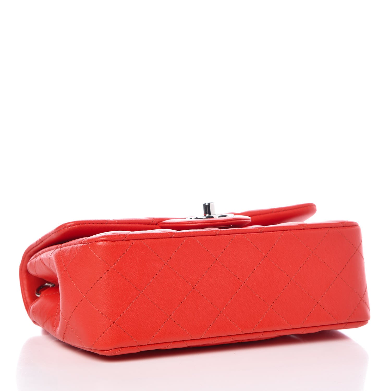 Chanel Lambskin Quilted Mini Rectangular Flap Red 4 of 8