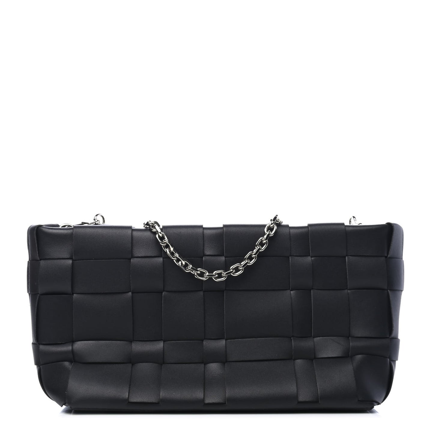 Calfskin Odita Lattice Pouch Black