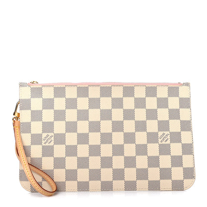 Louis Vuitton Damier Azur Neverfull MM GM Pochette Rose Ballerine 1 of 4