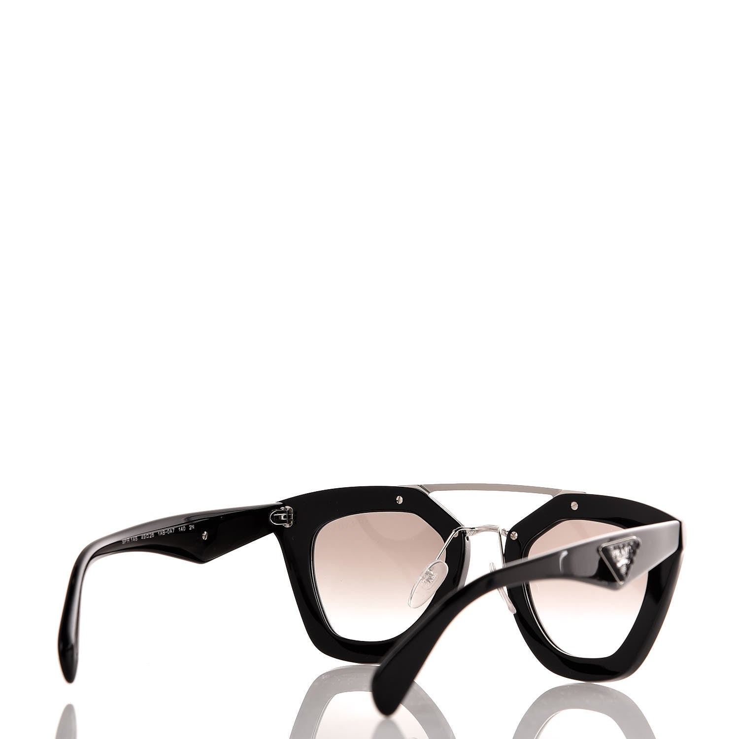 Prada Saffiano Cinema Sunglasses SPR 14S Black 4 of 9