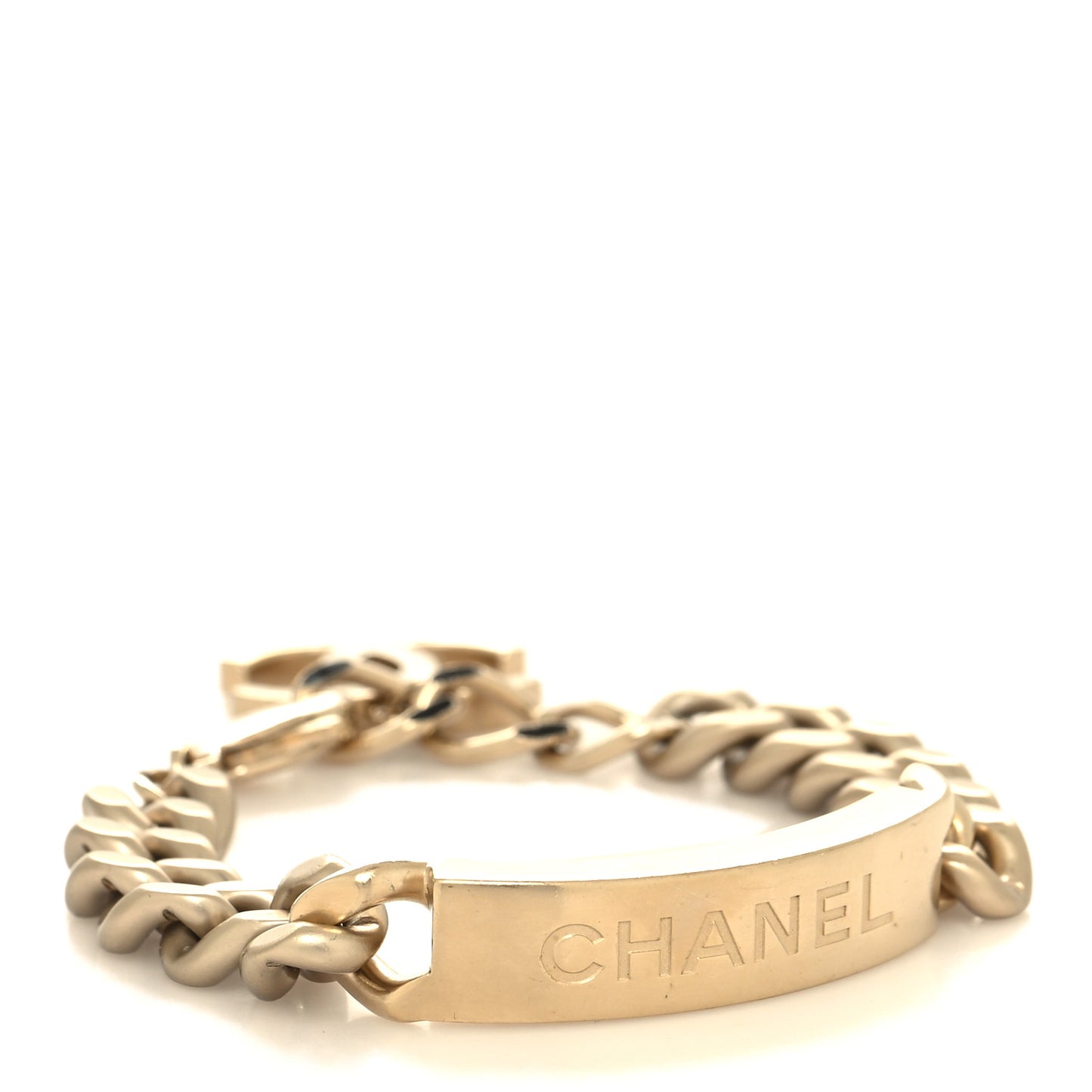 Metal Chain ID CC Bracelet Gold