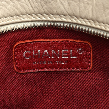Chanel Metallic Aged Calfskin Quilted Small Cambon Reporter Argent Clair 6 of 12