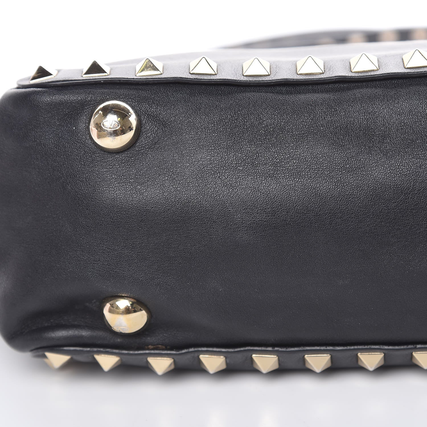 Valentino Garavani Vitello Mini Rockstud Tote Black 9 of 18