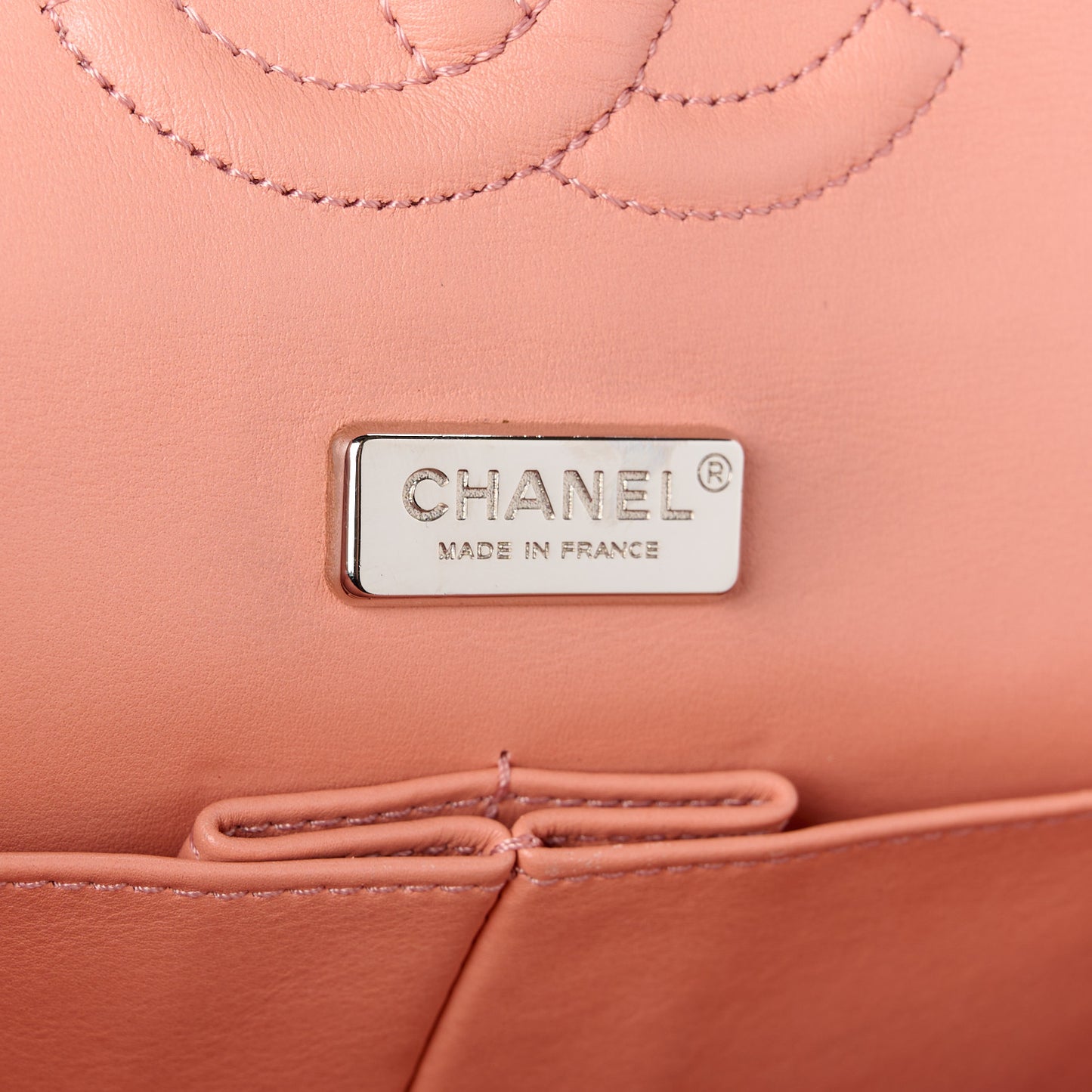 Snakeskin Medium Double Flap Pink