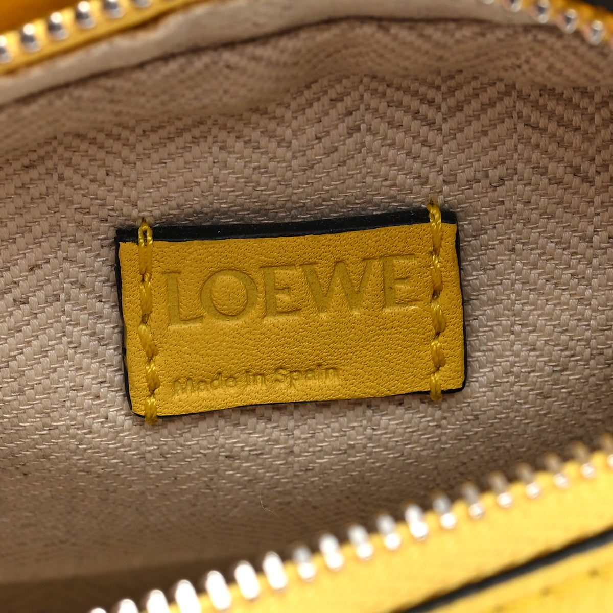 Loewe Calfskin Nano Puzzle Bag Yellow 6 of 9