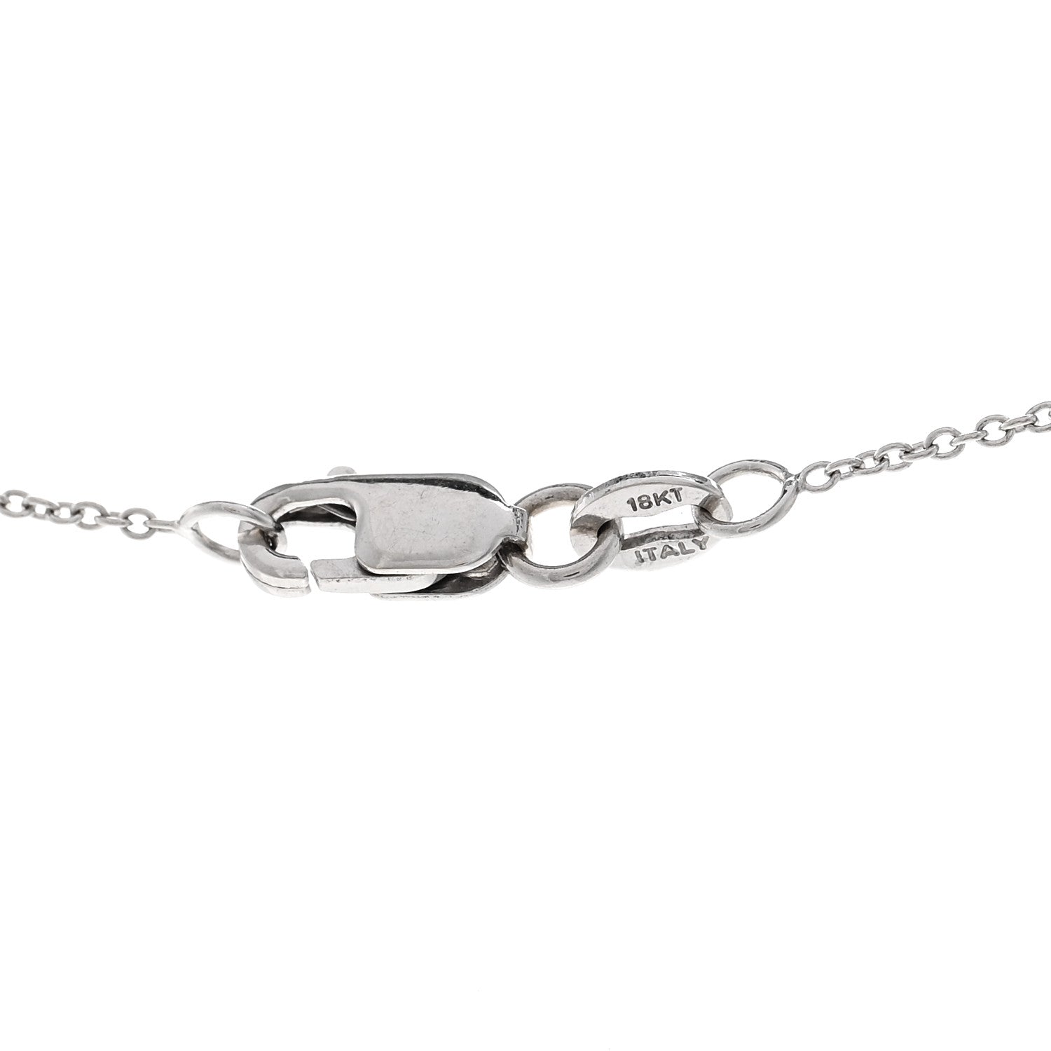 Roberto Coin 18K White Gold Diamond Stirrup Pendant Necklace 5 of 5