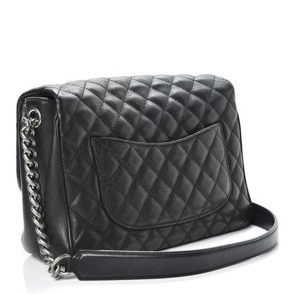 Chanel Caviar Quilted Medium Rock In Rome Single Flap Black 3 of 12