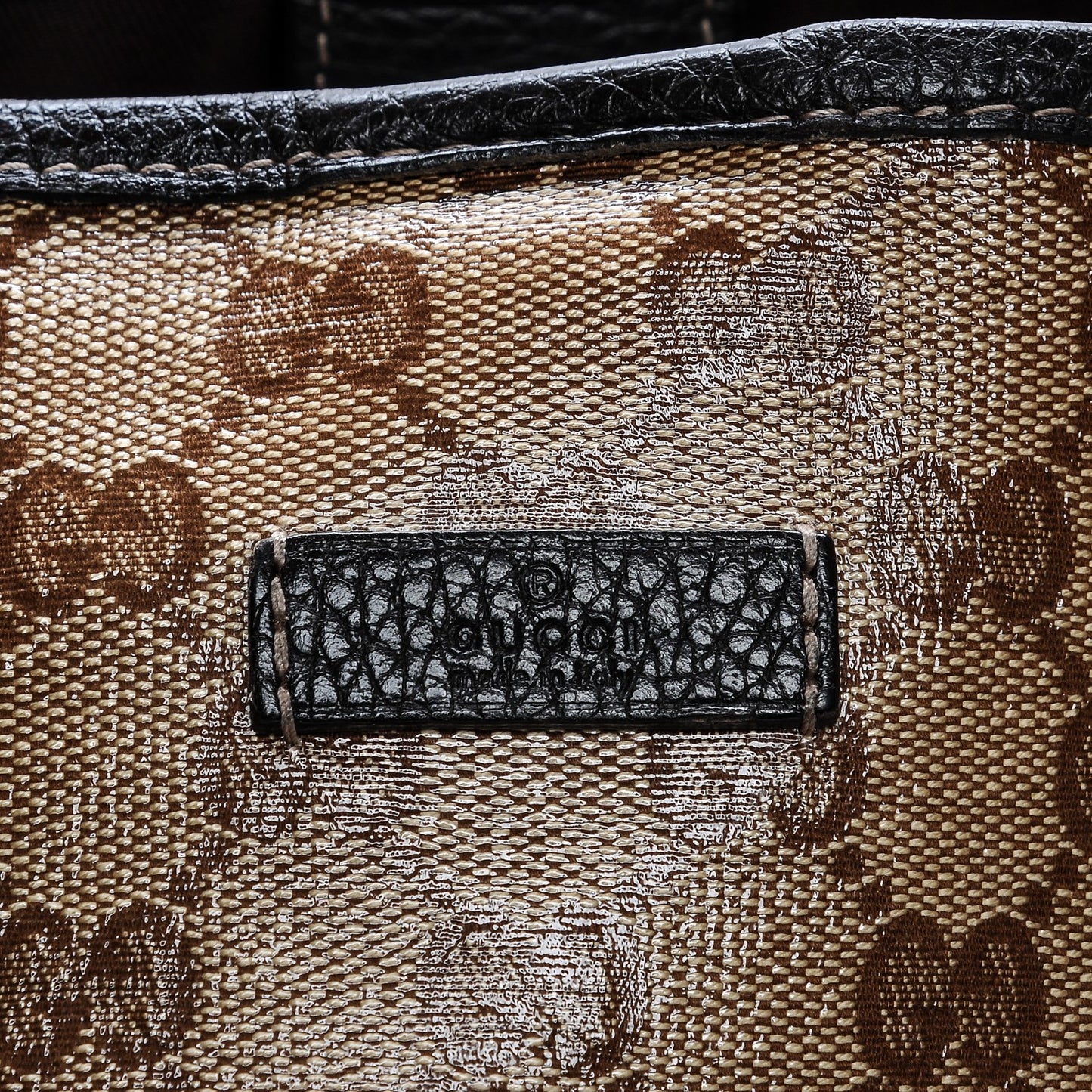 Crystal Monogram Large Joy Tote Beige Ebony Testa di Moro