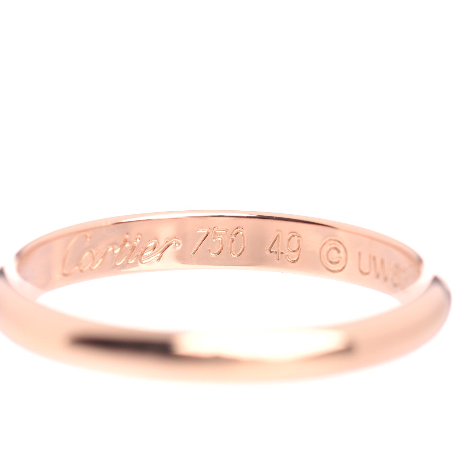 Cartier 18K Pink Gold 2.5mm 1895 Wedding Band Ring 49 4 of 5