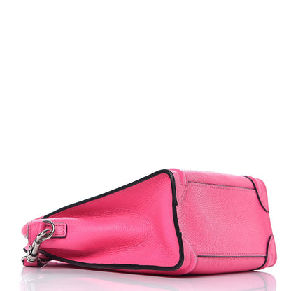 Celine Drummed Calfskin Nano Luggage Fluo Pink 4 of 16