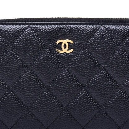 Chanel Caviar Quilted Large Zip Around Wallet Black 9 of 9