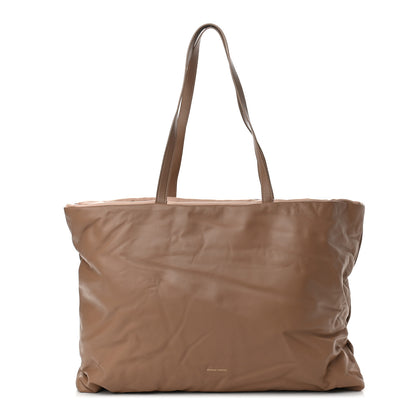 Mansur Gavriel Calfskin Reversible Pillow Tote Biscotto Puff 1 of 7