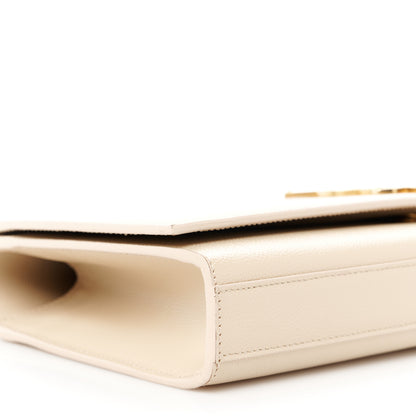 Saint Laurent Grain De Poudre Classic Monogram Cassandre Clutch Nude Powder 10 of 13