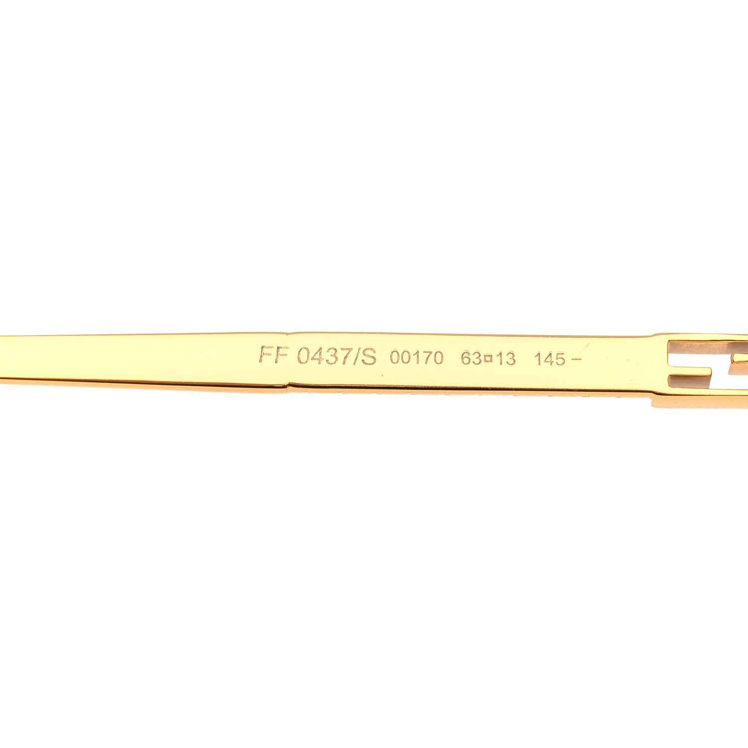Fendi Metal Aviator Sunglasses FF 0437/S Gold 6 of 7