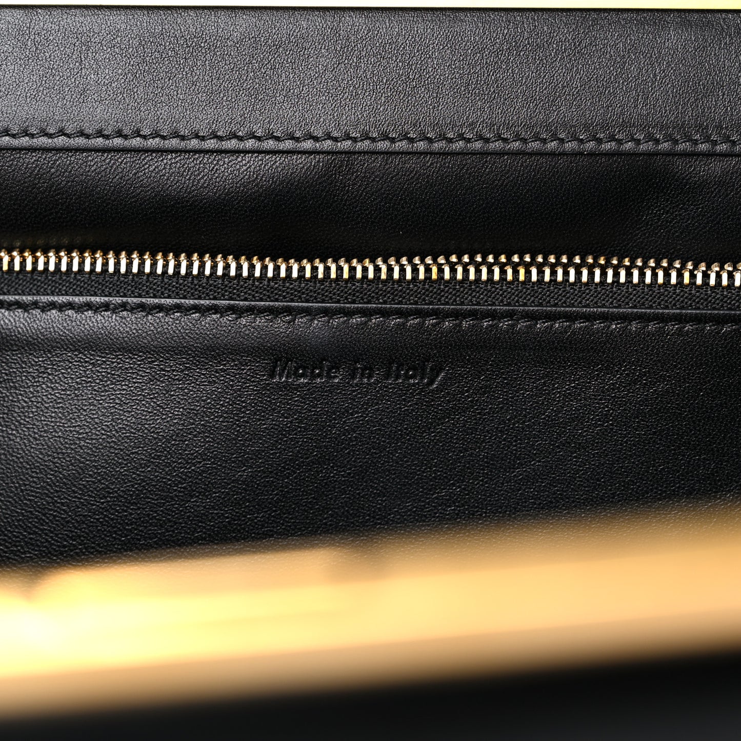 Smooth Calfskin Medium Clasp Shoulder Bag Black